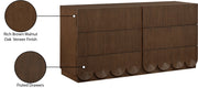 Scallop Oak Veneer Dresser in Brown - 334Brown-D