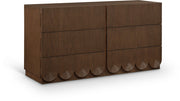 Scallop Oak Veneer Dresser in Brown - 334Brown-D
