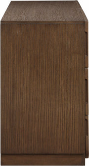 Scallop Oak Veneer Dresser in Brown - 334Brown-D