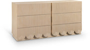 Scallop Oak Veneer Dresser in Natural - 334Natural-D