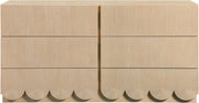 Scallop Oak Veneer Dresser in Natural - 334Natural-D