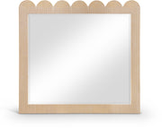 Scallop Oak Veneer Mirror in Natural - 334Natural-M