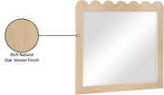 Scallop Oak Veneer Mirror in Natural - 334Natural-M