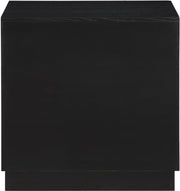 Scallop Oak Veneer Nightstand in Black - 334Black-NS