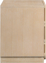 Scallop Oak Veneer Nightstand in Natural - 334Natural-NS