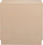 Scallop Oak Veneer Nightstand in Natural - 334Natural-NS