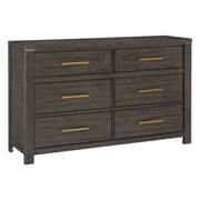 Scarlet Brownish Gray LED Upholstered Panel Bedroom Set - Gate FurnitureBedroom Set