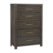 Scarlet Brownish Gray LED Upholstered Panel Bedroom Set - Gate FurnitureBedroom Set
