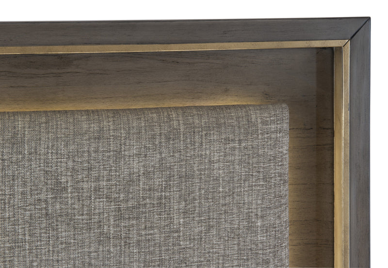 Scarlet Brownish Gray LED Upholstered Panel Bedroom Set - Gate FurnitureBedroom Set