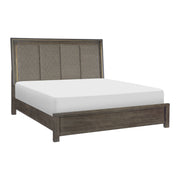 Scarlet Brownish Gray LED Upholstered Panel Bedroom Set - Gate FurnitureBedroom Set