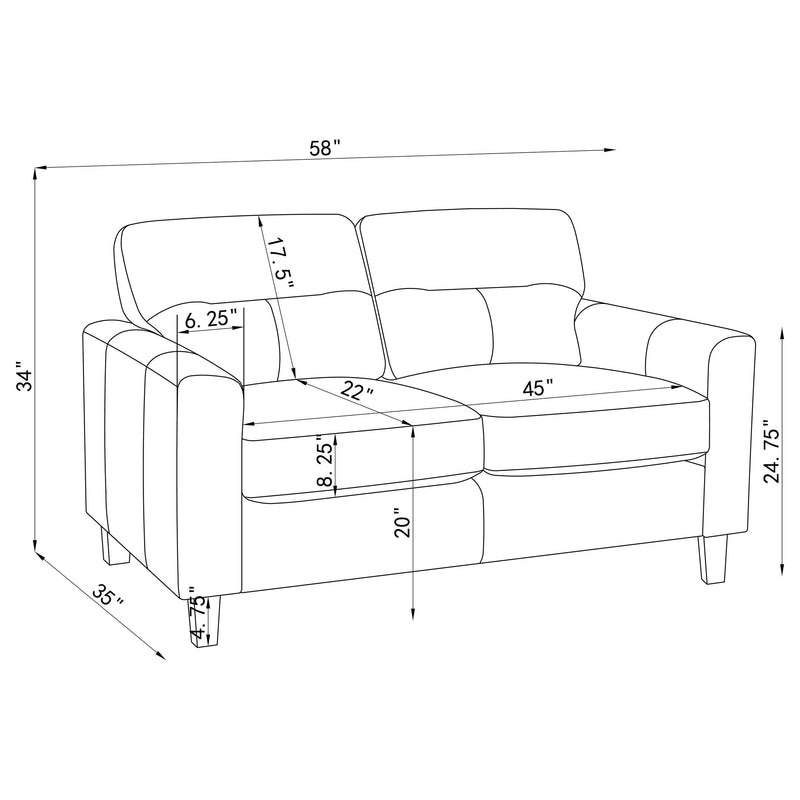 Scotland 2-piece Faux Leather Upholstered Sofa Set Brown - 504667-S2
