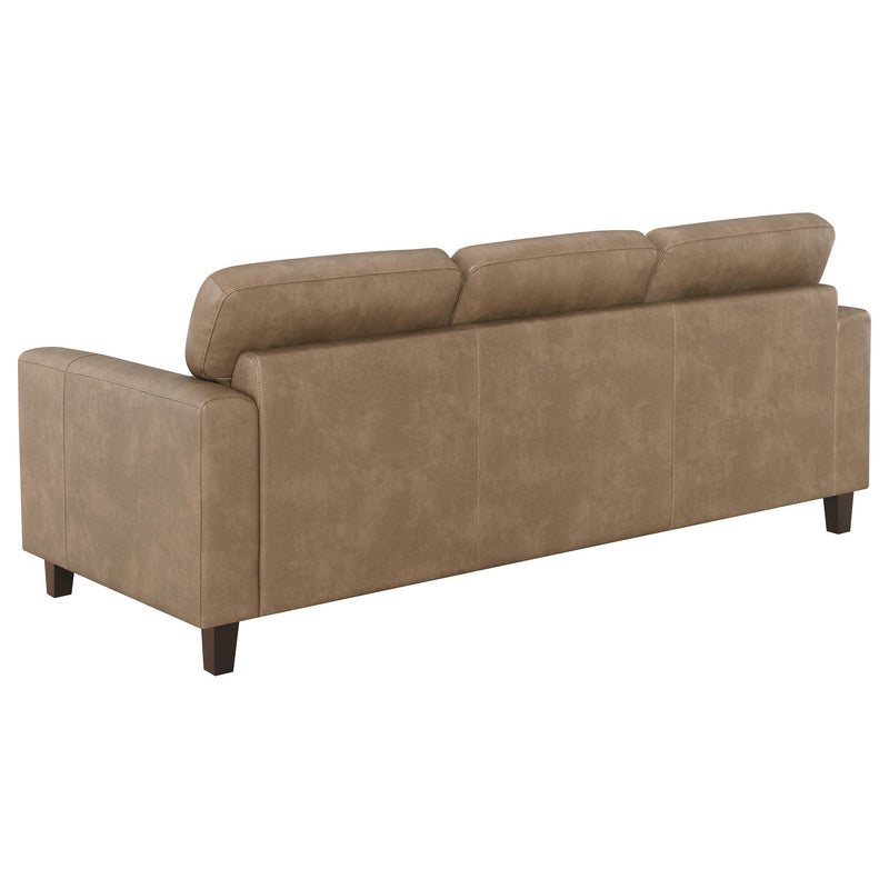 Scotland 2-piece Faux Leather Upholstered Sofa Set Brown - 504667-S2