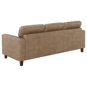 Scotland 3-piece Faux Leather Upholstered Sofa Set Brown - 504667-S3