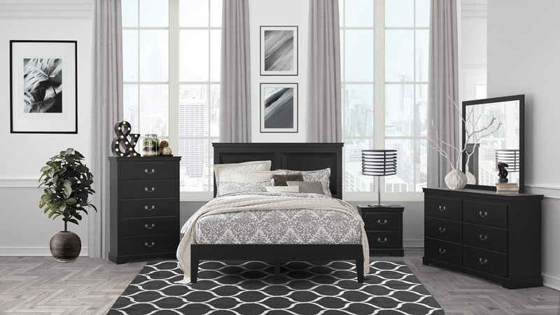 Seabright Black Panel Bedroom Set - Gate FurnitureBedroom Set