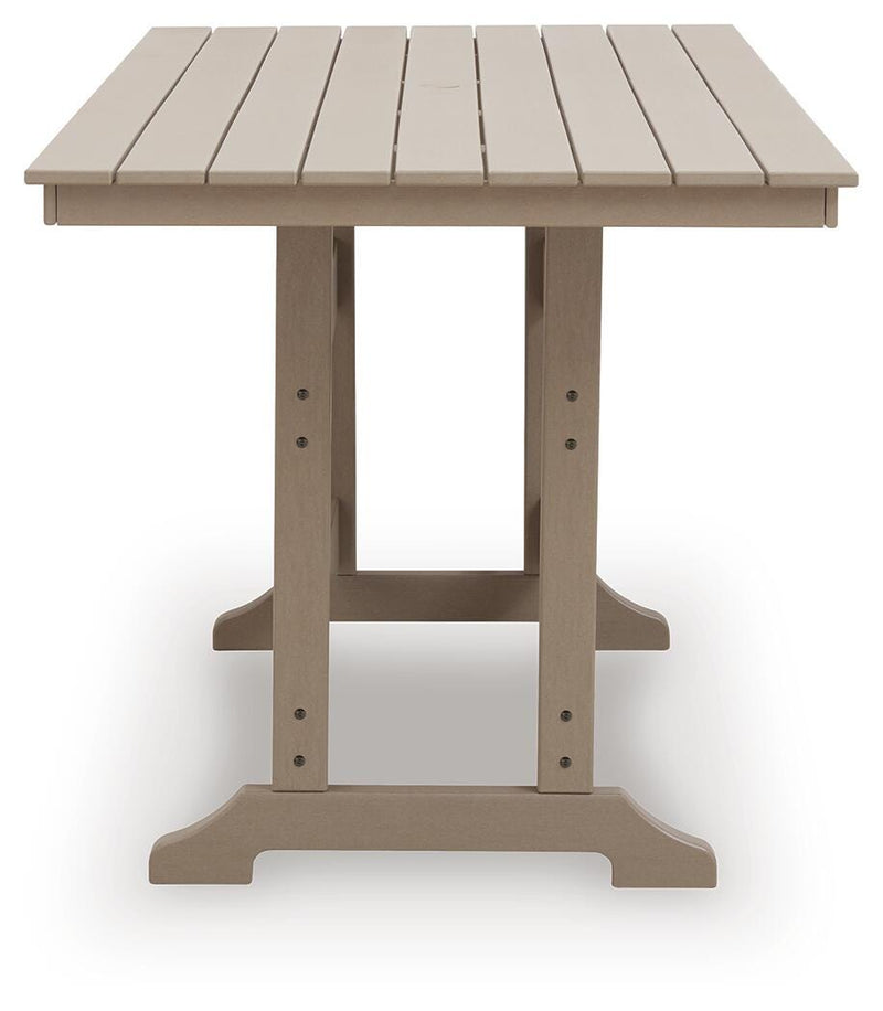 Seacliff Beach Medium Brown Outdoor Counter Height Dining Table - PCP228-642