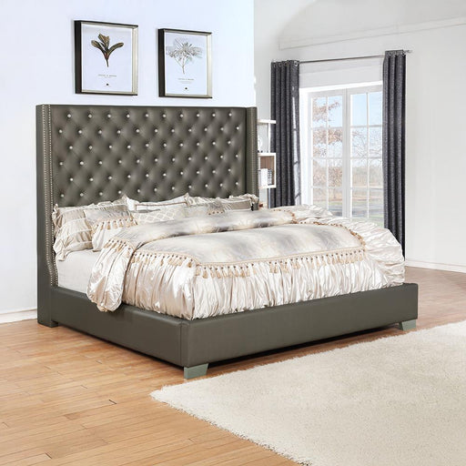 Sedona - Bed (B134), Upholstered, PU, Charcoal King Each - B134-K-Bed