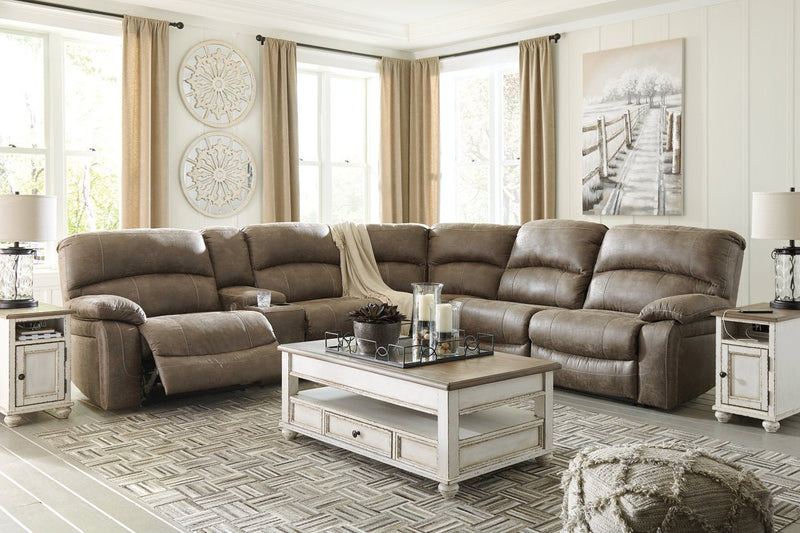 Segburg Driftwood 4 - Piece Power Reclining Sectional - Gate FurniturePower Reclining Sectional