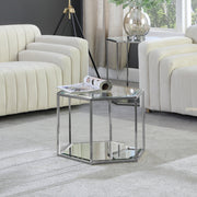 Sei Glass And Steel Coffee Table in Chrome - 206-CT