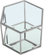 Sei Glass And Steel Coffee Table in Chrome - 206-CT