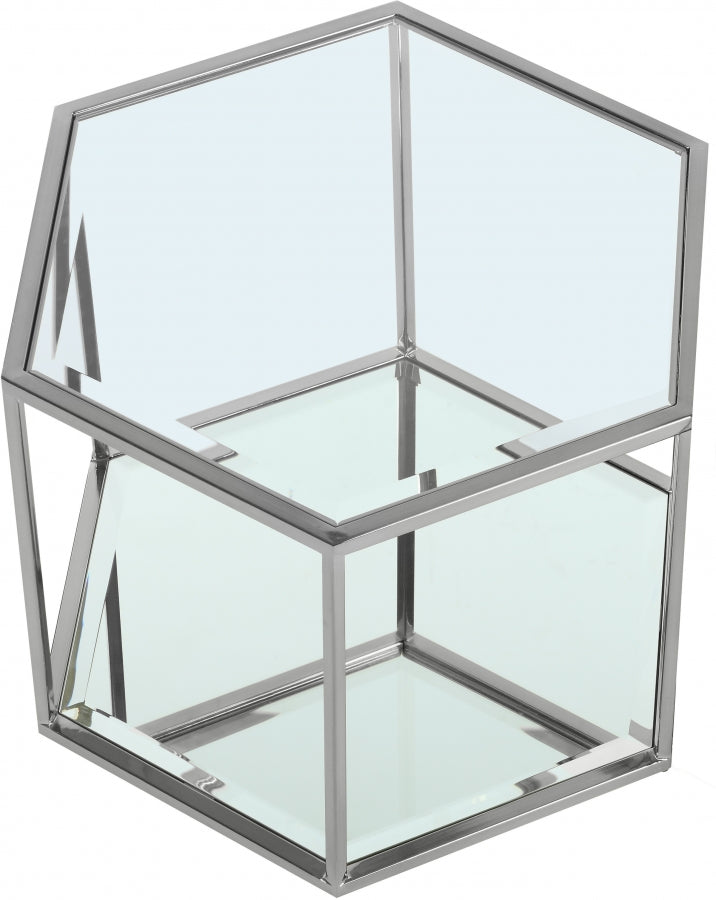 Sei Glass And Steel Coffee Table in Chrome - 206-CT