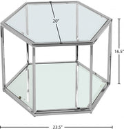 Sei Glass And Steel Coffee Table in Chrome - 206-CT