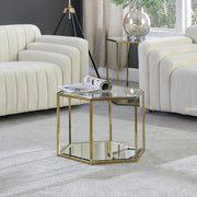 Sei Glass And Steel Coffee Table in Gold - 205-CT