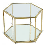 Sei Glass And Steel Coffee Table in Gold - 205-CT
