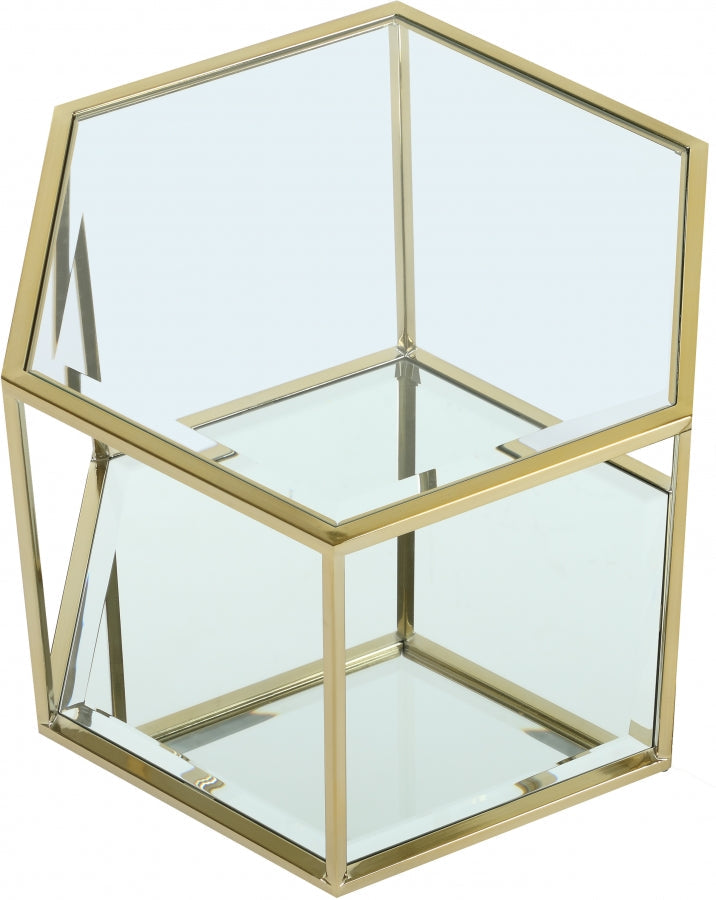 Sei Glass And Steel Coffee Table in Gold - 205-CT