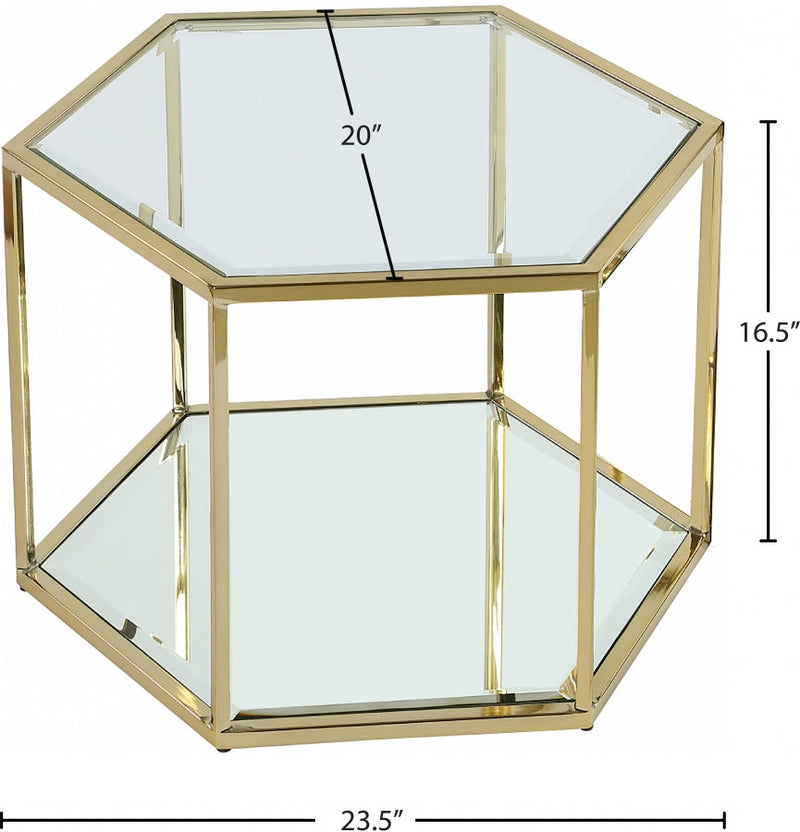 Sei Glass And Steel Coffee Table in Gold - 205-CT