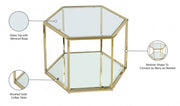 Sei Glass And Steel Coffee Table in Gold - 205-CT