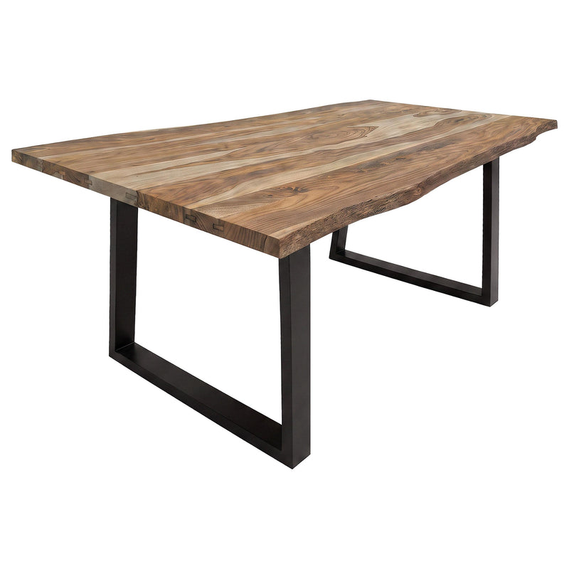 Selwyn 80-inch Live Edge Solid Wood Dining Table Light Sheesham - 110421