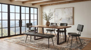 Selwyn 80-inch Live Edge Solid Wood Dining Table Light Sheesham - 110421