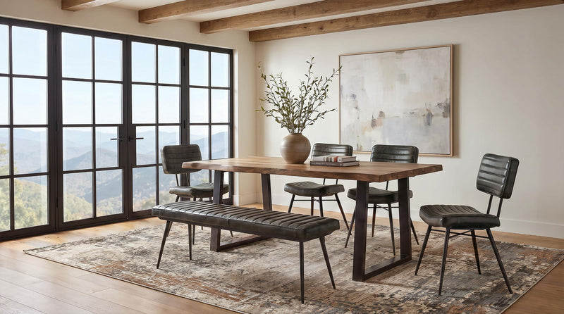 Selwyn 80-inch Live Edge Solid Wood Dining Table Light Sheesham - 110421