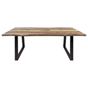 Selwyn 80-inch Live Edge Solid Wood Dining Table Light Sheesham - 110421
