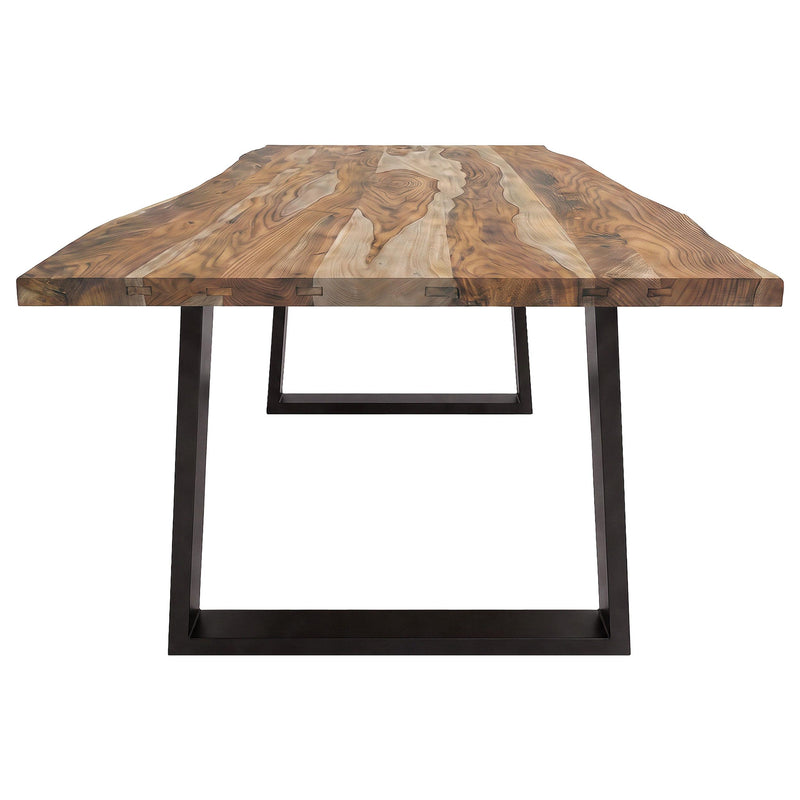 Selwyn 80-inch Live Edge Solid Wood Dining Table Light Sheesham - 110421