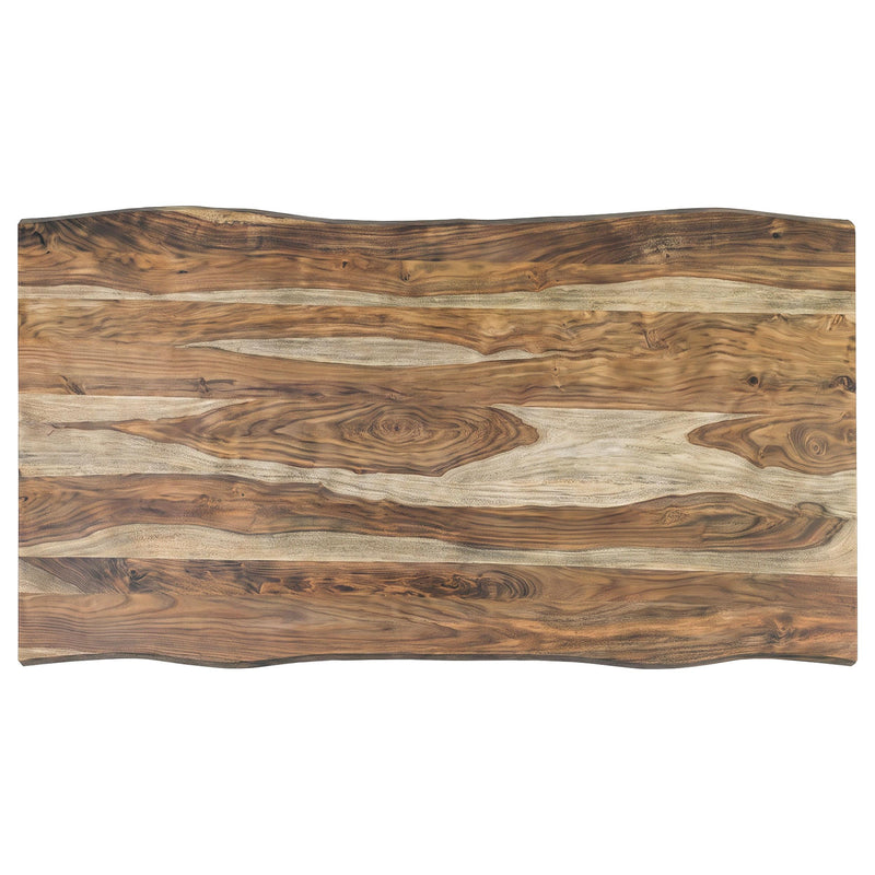 Selwyn 80-inch Live Edge Solid Wood Dining Table Light Sheesham - 110421