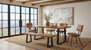 Selwyn 80-inch Live Edge Solid Wood Dining Table Light Sheesham - 110421