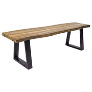 Selwyn Live Edge Solid Wood Dining Bench Light Sheesham - 110423