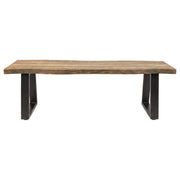 Selwyn Live Edge Solid Wood Dining Bench Light Sheesham - 110423