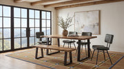 Selwyn Live Edge Solid Wood Dining Bench Light Sheesham - 110423