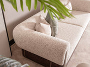 Senato 4-pieces (1 Four Seater Lux Sofa & 1 Four Seater Sofa & 2 Chair) Livingroom in Cream - 200-GAB-SEN-4L411