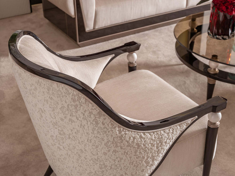 Senato 4-pieces (1 Four Seater Lux Sofa & 1 Four Seater Sofa & 2 Chair) Livingroom in Cream - 200-GAB-SEN-4L411