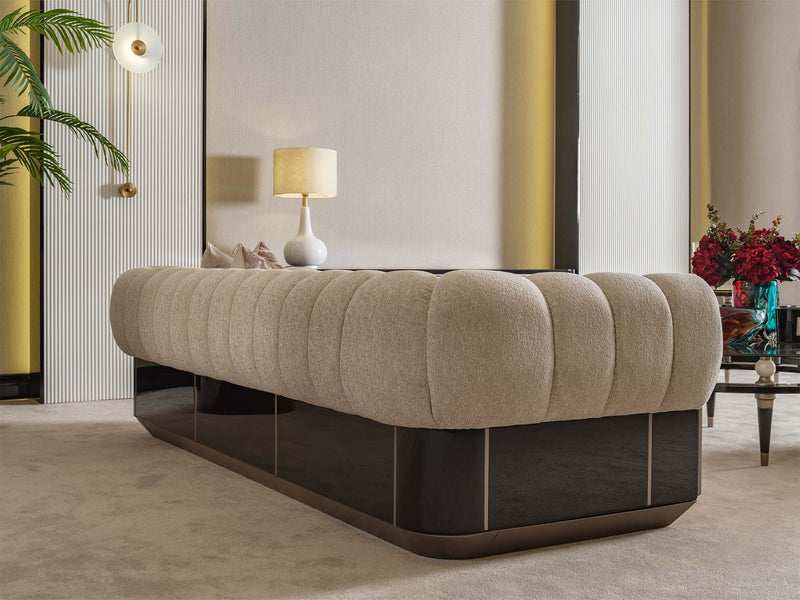 Senato 4-pieces (1 Four Seater Lux Sofa & 1 Four Seater Sofa & 2 Chair) Livingroom in Cream - 200-GAB-SEN-4L411