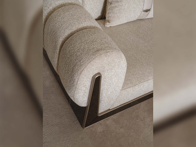 Senato 4-pieces (1 Four Seater Lux Sofa & 1 Four Seater Sofa & 2 Chair) Livingroom in Cream - 200-GAB-SEN-4L411