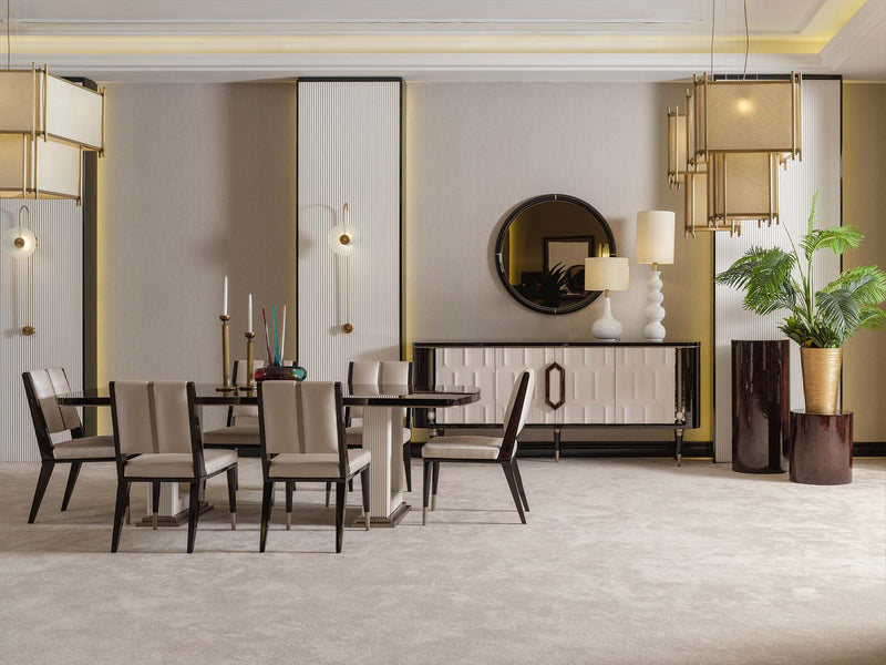 Senato Diningroom (Consol With Mirror & Dining Table & 6 Dining Chair) - 200-GAB-SEN-DT-6-SET