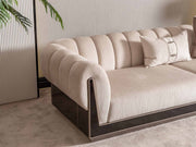 Senato Stationary Four Seat Sofa in Cream - 200-GAB-SEN-4