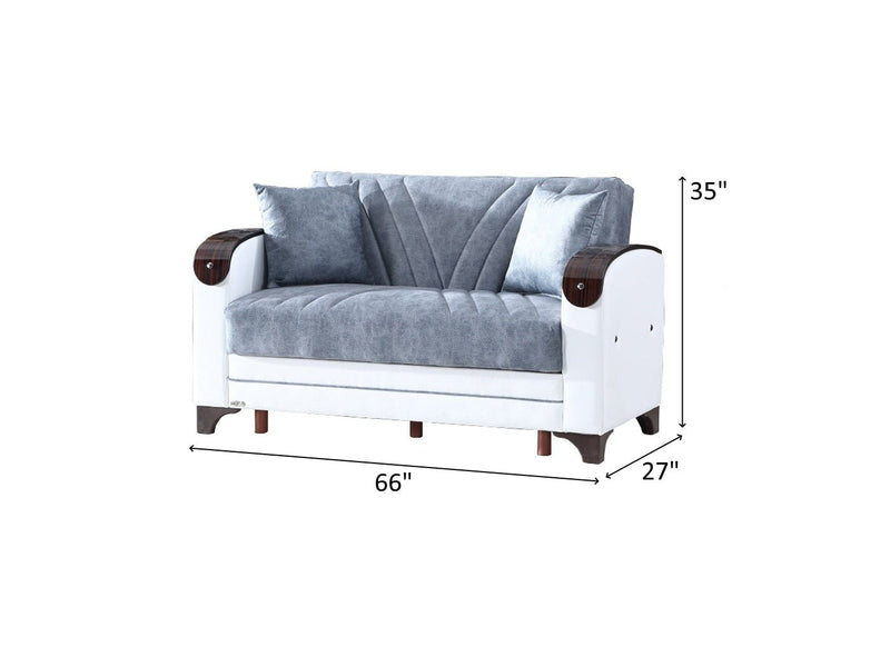 Senem 66" Wide Convertible Loveseat - Gate FurnitureLoveseat