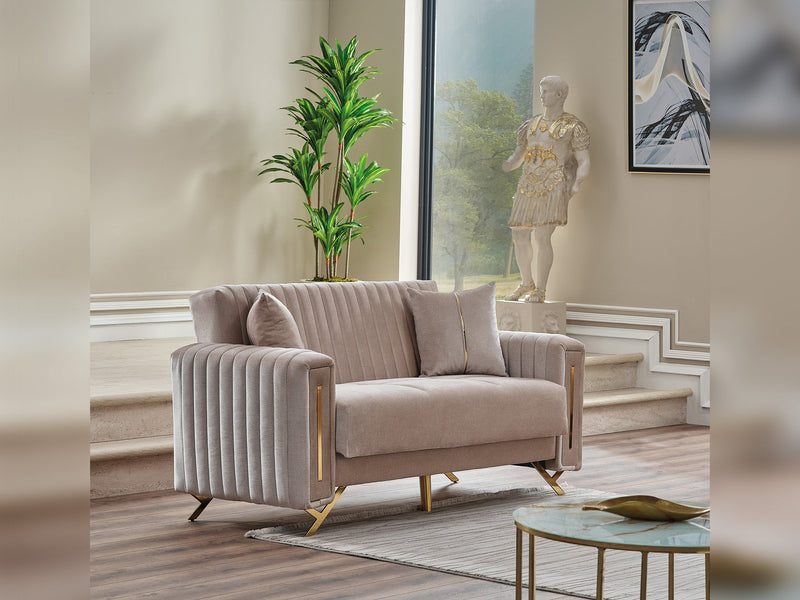 Senfoni 3-pieces (Sofa & Loveseat & Chair) Livingroom Set Beige in Beige - 101-SEN-TUR276-321