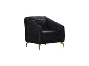 Senfoni 3-pieces (Sofa & Loveseat & Chair) Livingroom Set Black in Black - 101-SEN-LV900-321