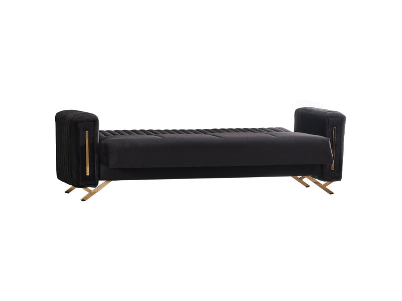 Senfoni 3-pieces (Sofa & Loveseat & Chair) Livingroom Set Black in Black - 101-SEN-LV900-321
